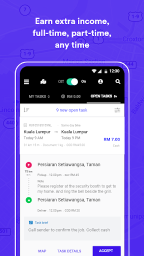 Android application Driver app for AFM Express screenshort