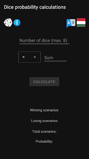 Android application Dice Math screenshort