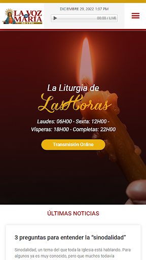 Android application La Voz de María 2.0 screenshort