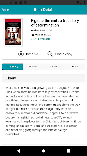 Plain City Public Library App Screen 2