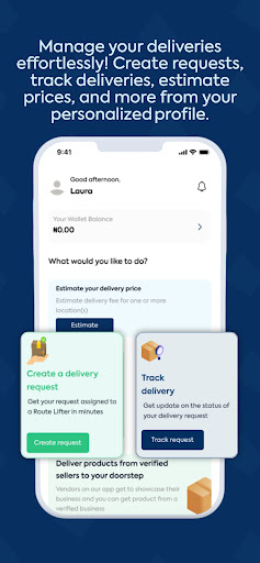Android application RouteLift screenshort