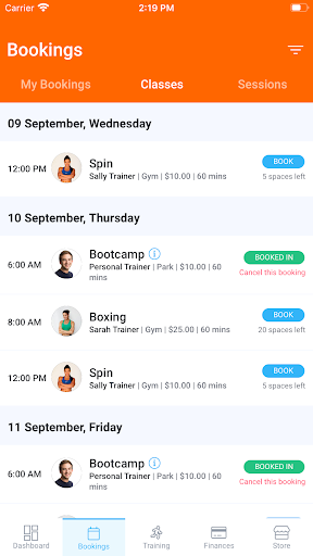 My Trainer Corporation Screen 3