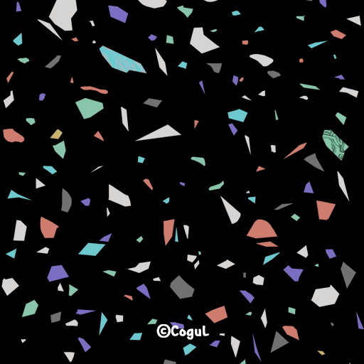 카카오톡 테마 - 테라조 패턴_선명한 컬러믹스 다크 logo