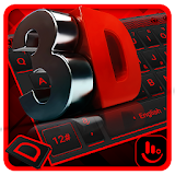 3D Classic Red Black Keyboard Theme icon