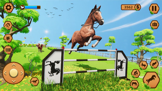 野生の馬のゲームシミュレーター