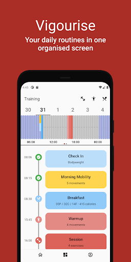 Android application Vigourise screenshort