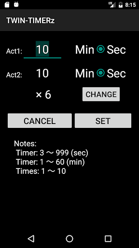 Countdown Timer　TWIN-TIMERz Screen 2