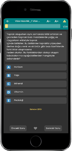 Android application Açıköğretim Soru Havuzu screenshort