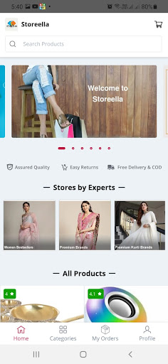 Android application Storeella screenshort