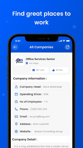 Jobs In USA: Job Search Portal Screen 3