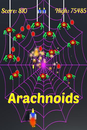 Android application Attack of the space spiders screenshort