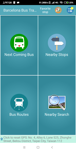 Android application Barcelona Bus Tracker screenshort