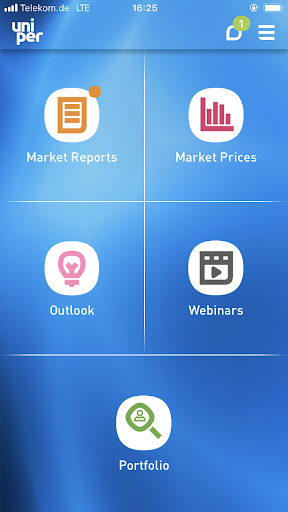 Android application Uniper Market Solutions App screenshort