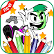 coloring teen titans go teenage - Androidアプリ