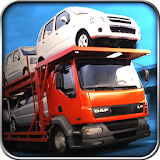 Car Transport Trailer Truck 3D icon
