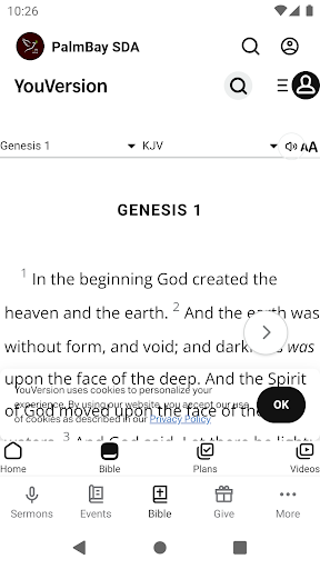 Palm Bay SDA Church App Screen 3