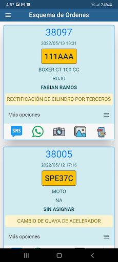 Android application CSA218 Técnicos screenshort