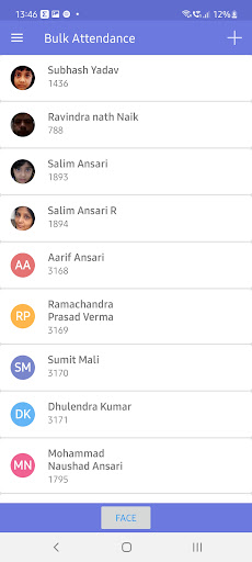 mFace : Face Attendance App Screen 3