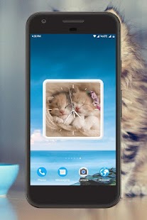 Kitten Clock Live Wallpaper Screenshot