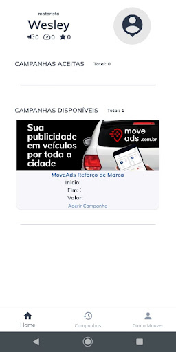 Android application move ads Driver screenshort