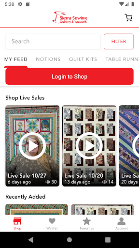 Screenshot of Sierra Sewing