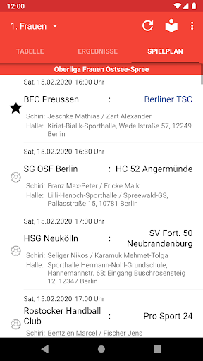 Berliner TSC Handball Screen 2