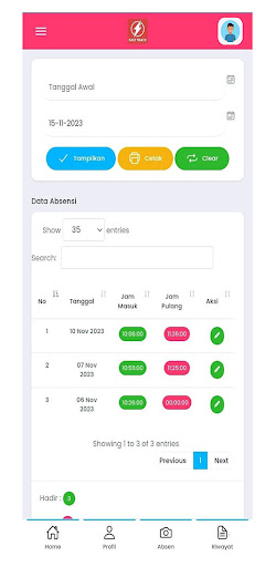 Android application Fast Track screenshort