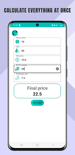 Profit Margin Calculator Screen 3