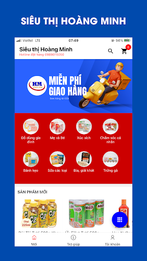 Android application Siêu Thị Hoàng Minh screenshort