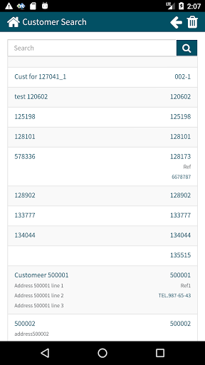 Android application Epicor iScala Sales screenshort