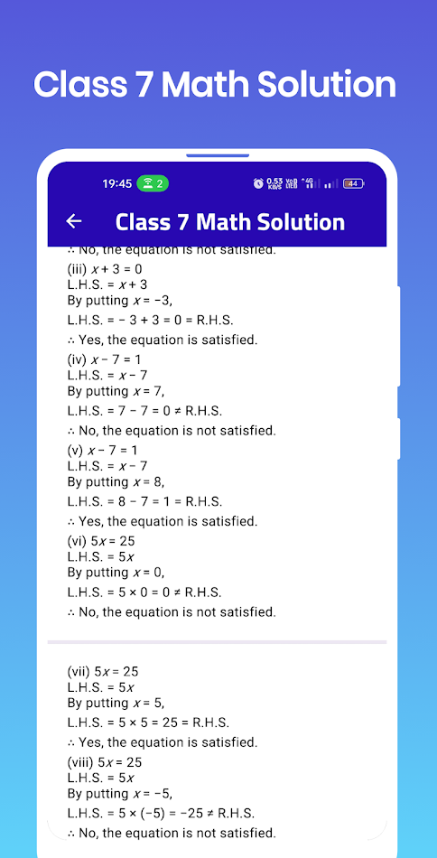 #3. Class 7 Math Solution (Android) De: CodeNest Studios