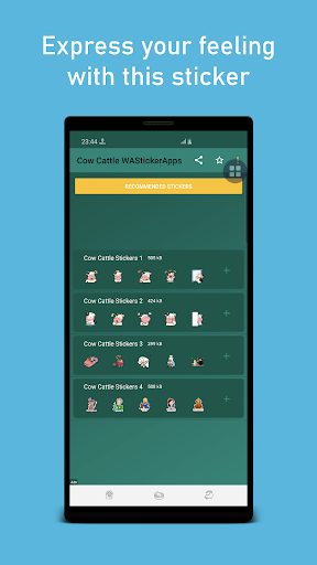 Android application Cow WAStickerApps screenshort
