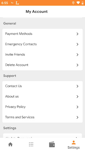 Android application PAM DELIVER screenshort