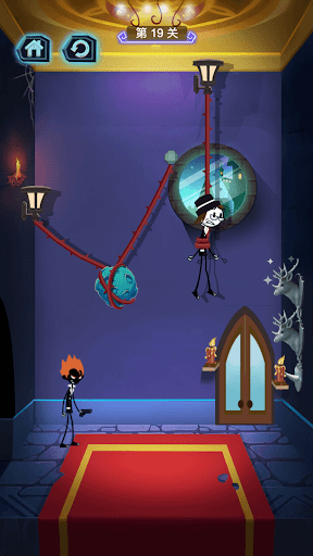 Android application Stickman Cut The Rope Puzzle screenshort