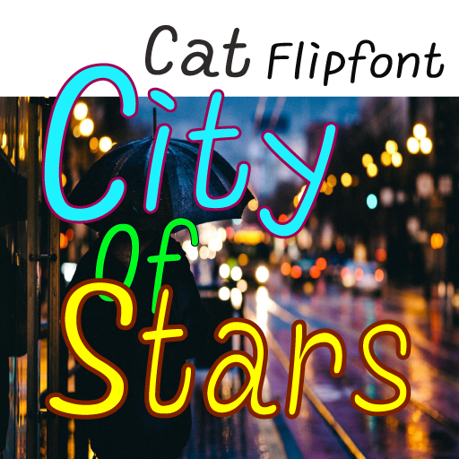 CatCityOfStars™ Latin Flipfont logo