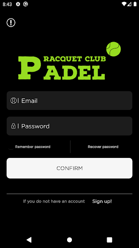 Android application Padel RC screenshort