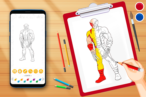 Superhero Coloring Book
