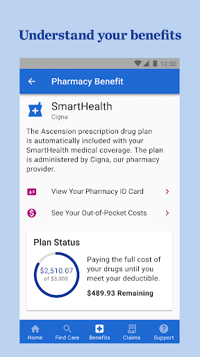 Ascension SmartHealth Screen 3