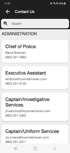 Screenshot of Winter Haven Public Safety