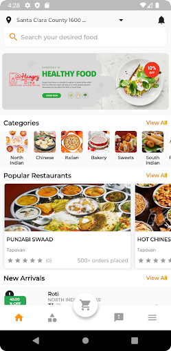 Android application Hungry Bike screenshort