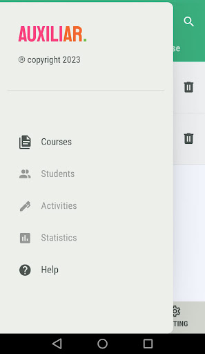 Android application teacher's Auxiliary screenshort