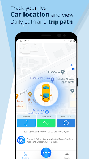 Android application WingsTrack: Location Tracking screenshort