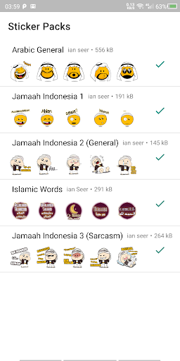 Android application Arabcon - Arabic Stickers screenshort