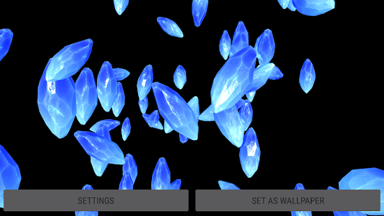 Crystals Particles 3D Live Wal Schermata