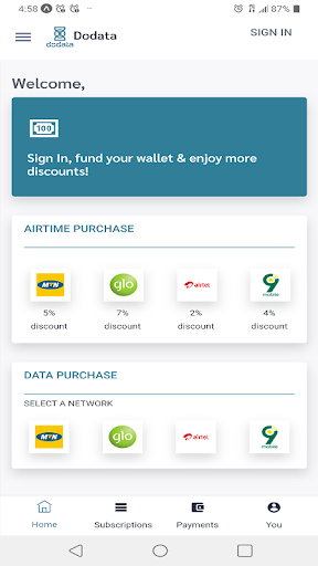 Android application DoData screenshort