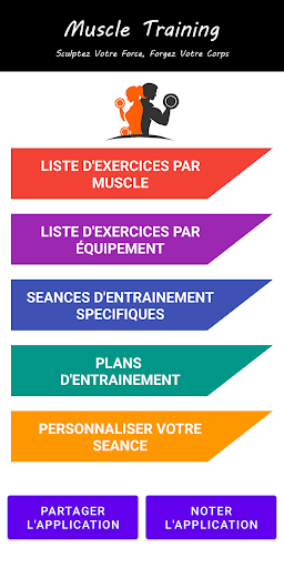 Android application Muscle Training screenshort