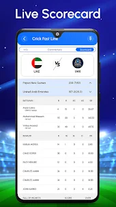 Cricket Live Line Score