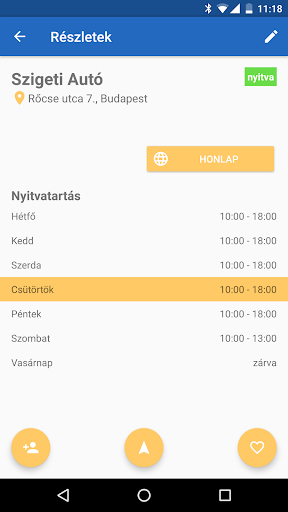 Nyitvatartás24 Screen 3