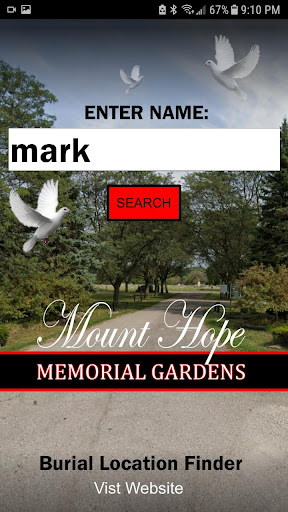 Android application Heavens Gates - Burial Locator screenshort