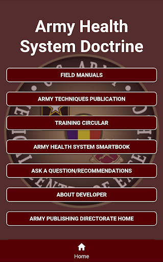 Android application AMEDD Doctrine Publication Lib screenshort